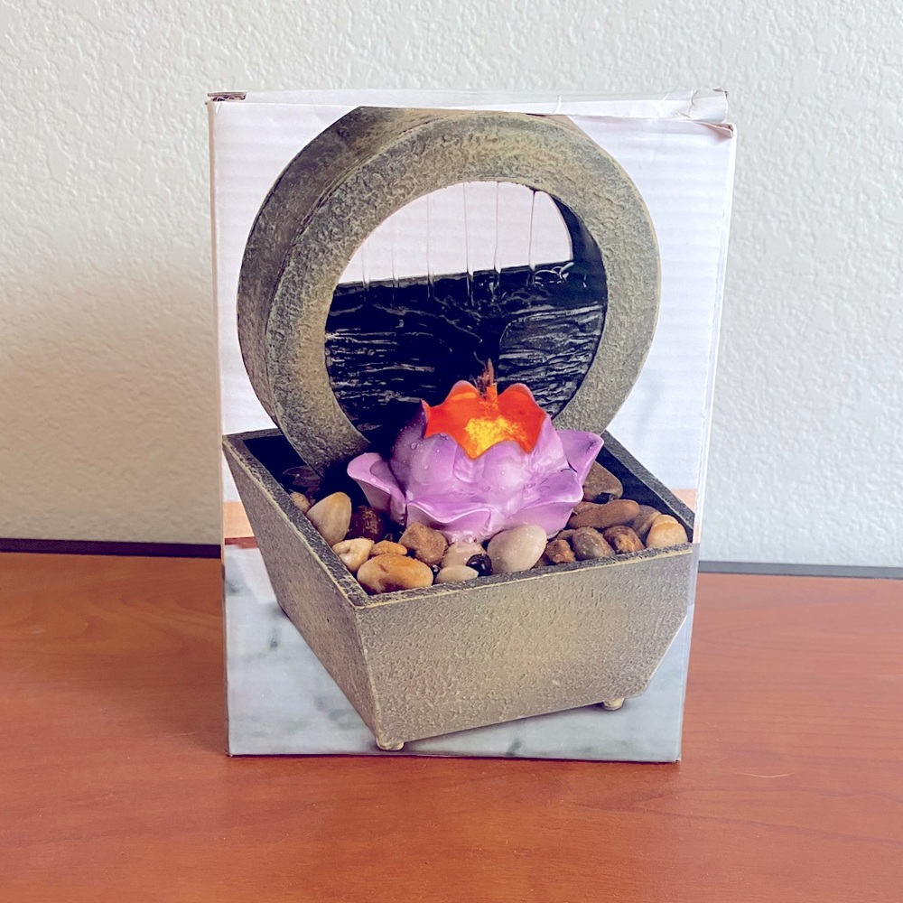 Raining Lotus LED Tabletop Fountain